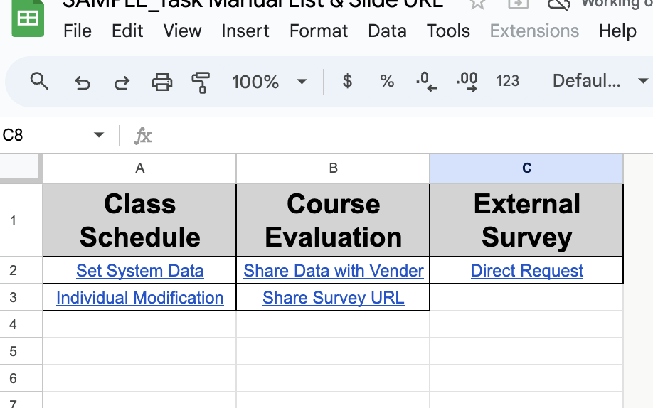 Index Sheet